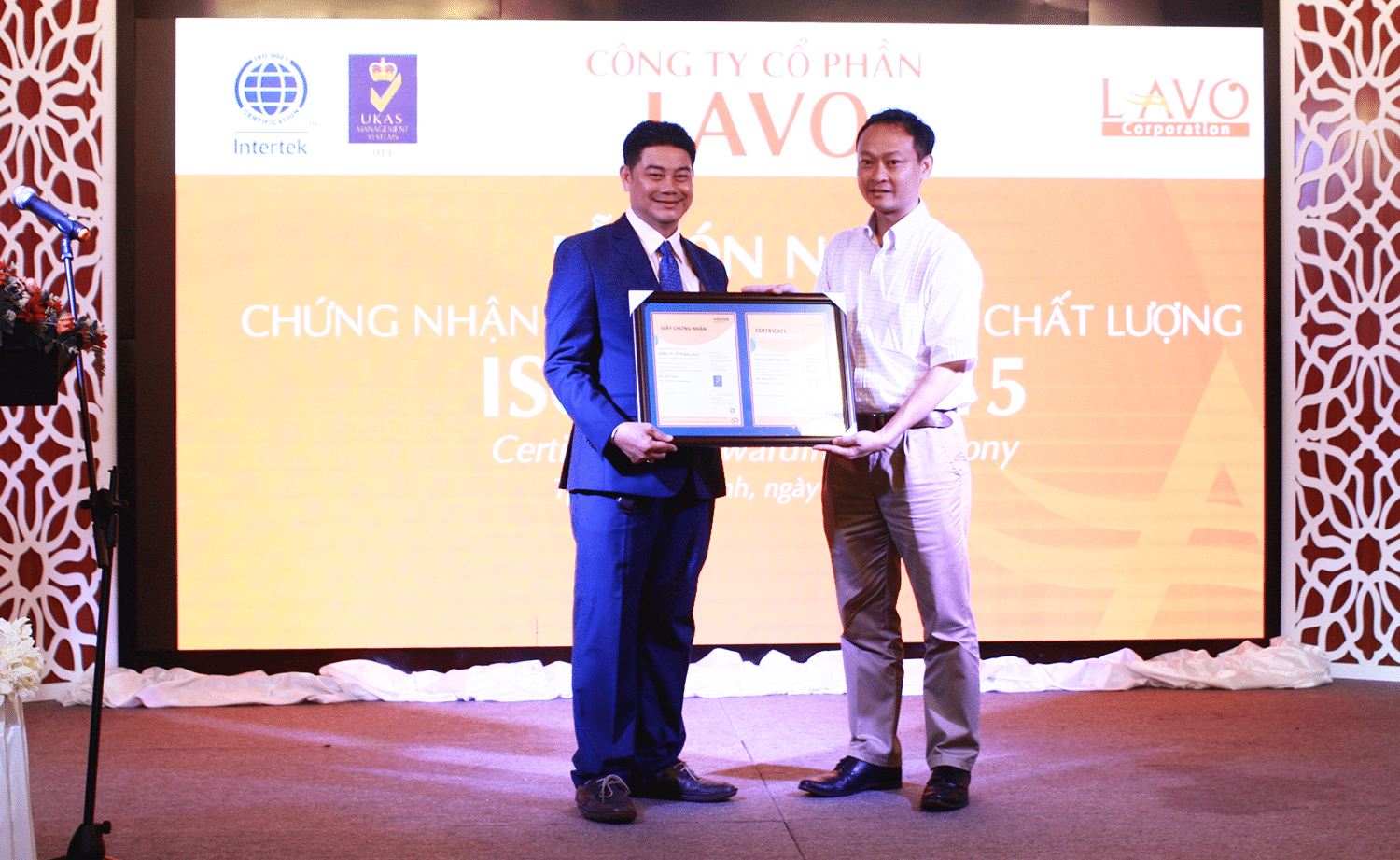 LAVO - LỄ ĐÓN NHẬN CHỨNG NHẬN HỆ THỐNG QUẢN LÝ CHẤT LƯỢNG ISO 9001:2015 LAVO - LỄ ĐÓN NHẬN CHỨNG NHẬN HỆ THỐNG QUẢN LÝ CHẤT LƯỢNG ISO 9001:2015