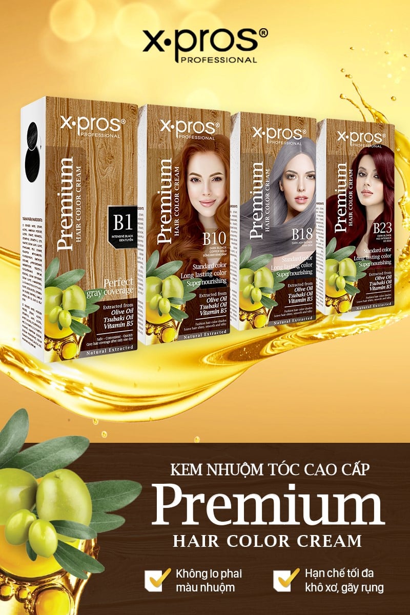 PREMIUM HAIR COLOR CREAM X.PROS lựa chọn cho mái tóc chuẩn màu tự nhiên
