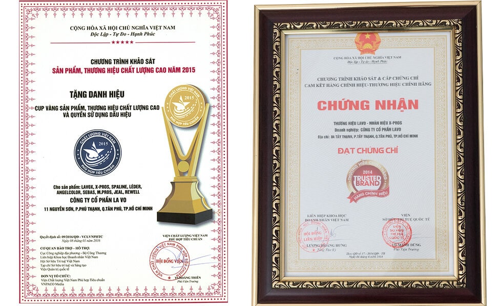 Các sản phẩm của công ty Lavo nhận được danh hiệu sản phẩm chất lượng cao