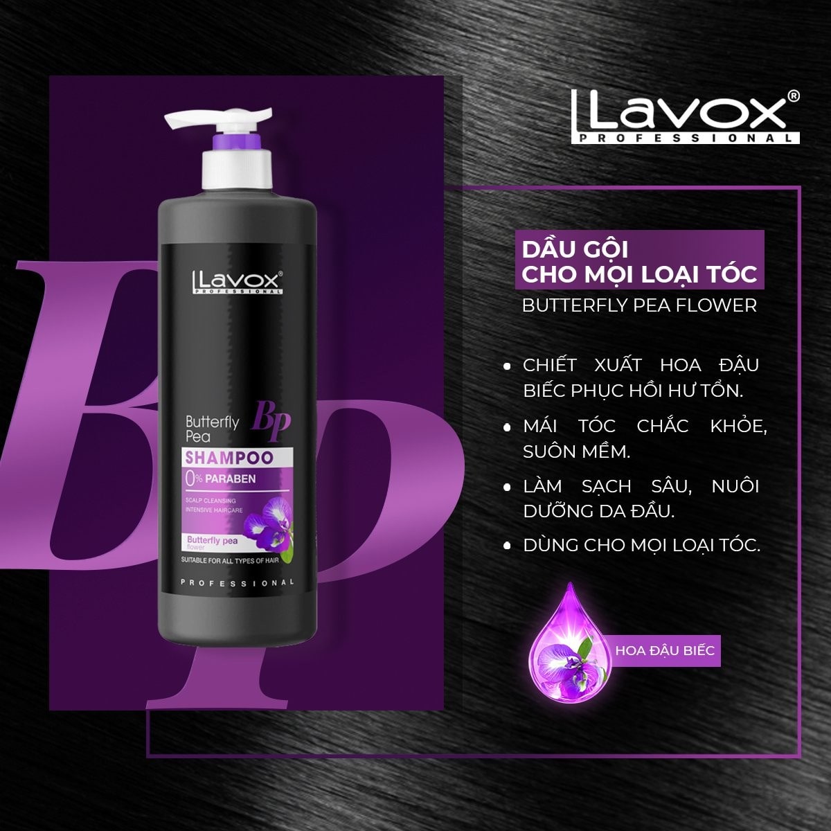 Butterfly Pea Flower là giải pháp giúp phục hồi tóc hư tổn và giảm stress da đầu