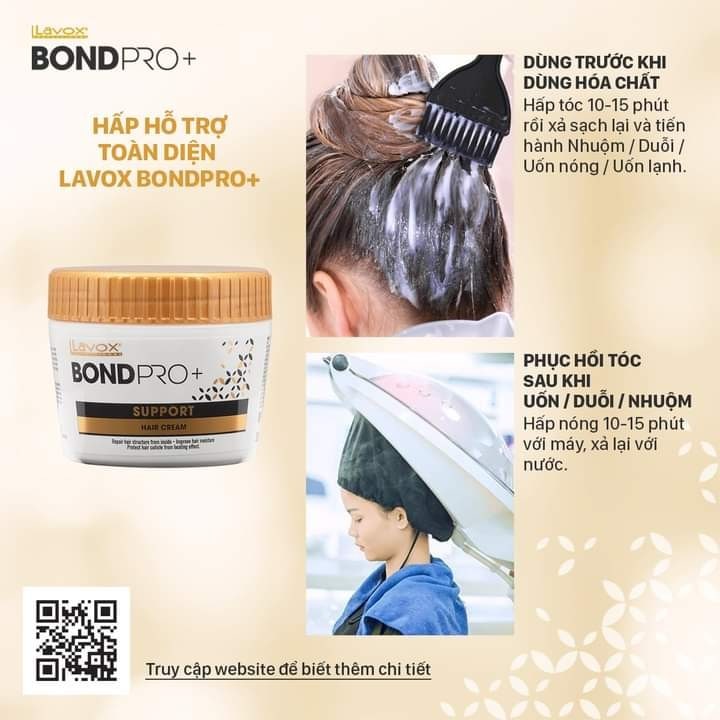 Lavox Bondpro+ hấp phục hồi chuyên sâu dành cho tóc hư tổn từ nhẹ đến nặng
