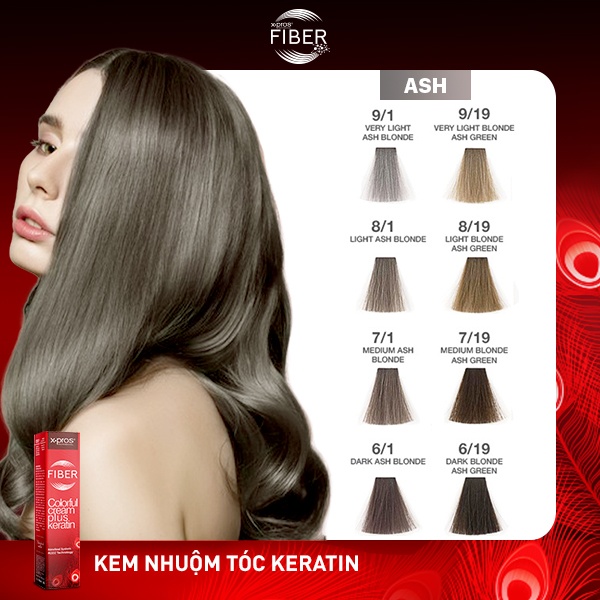 Review bảng màu thuốc nhuộm tóc keratin  Fiber - LAVO