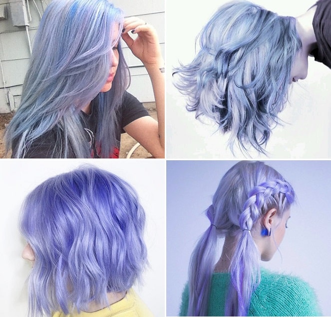 Top 15 kiểu tóc màu xanh tím thời thượng năng động