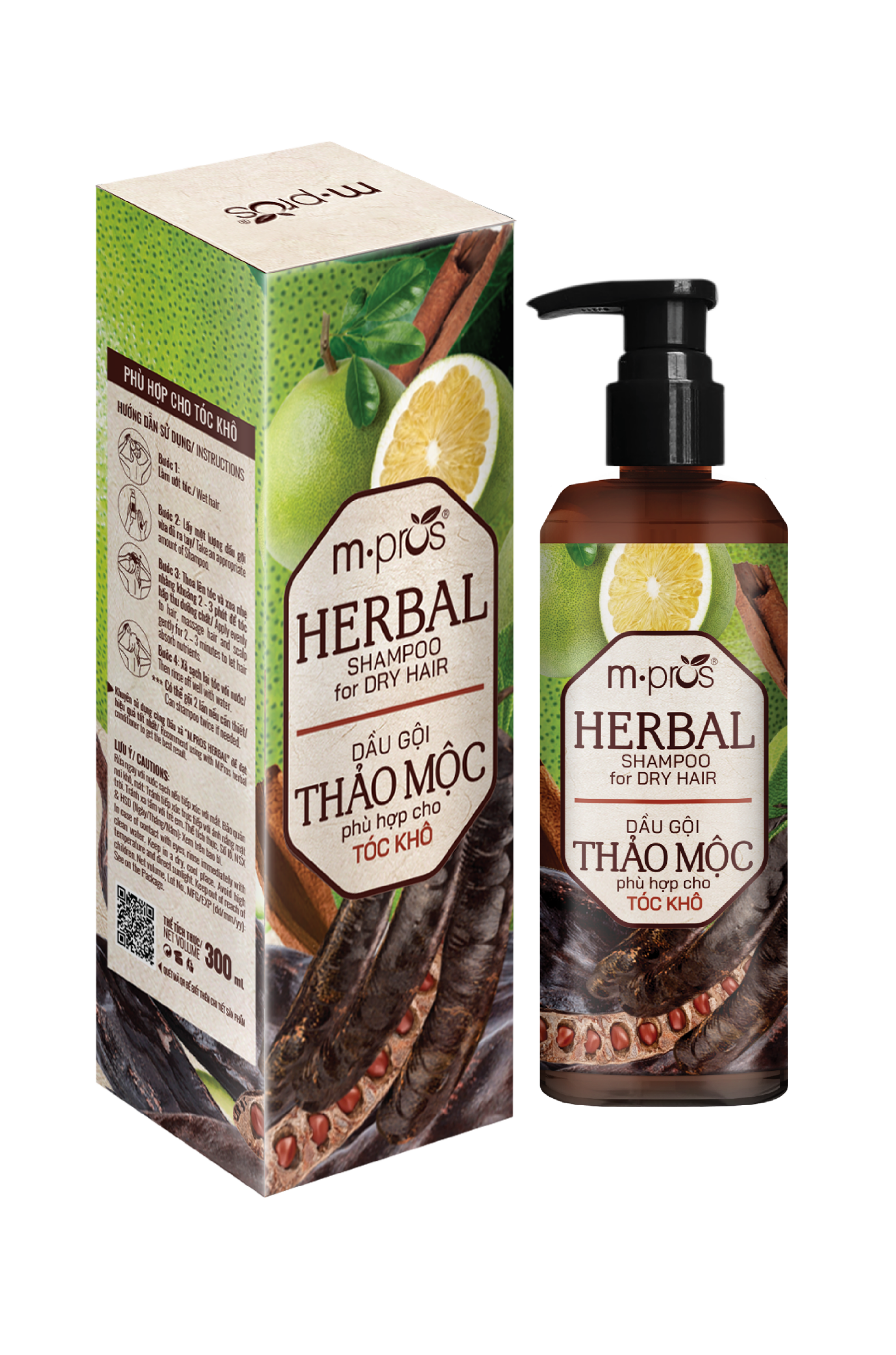 Dầu Gội Thảo Mộc m.pros – Phù Hợp Cho Tóc Khô