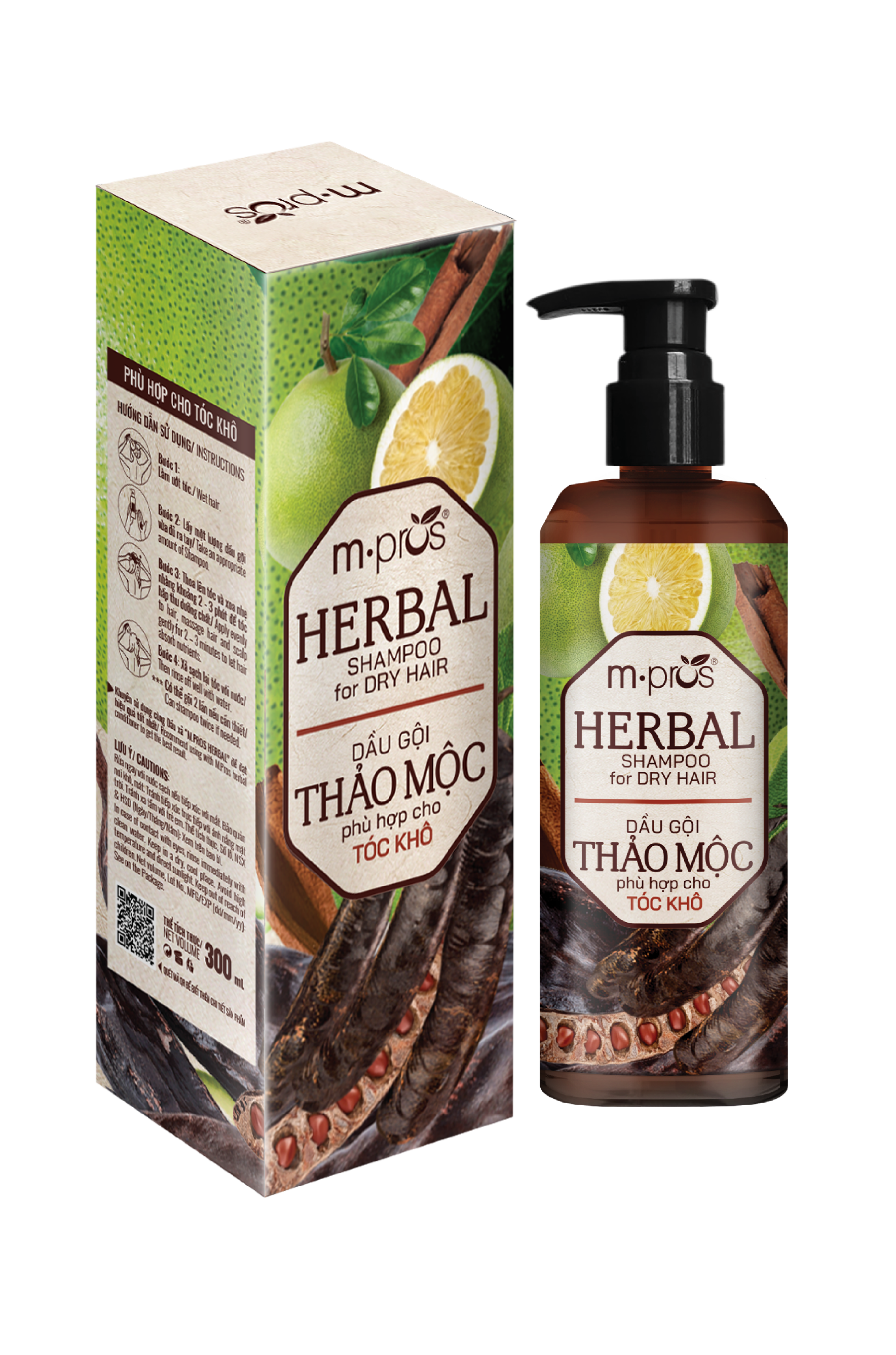 Dầu Gội Thảo Mộc m.pros – Phù Hợp Cho Tóc Khô