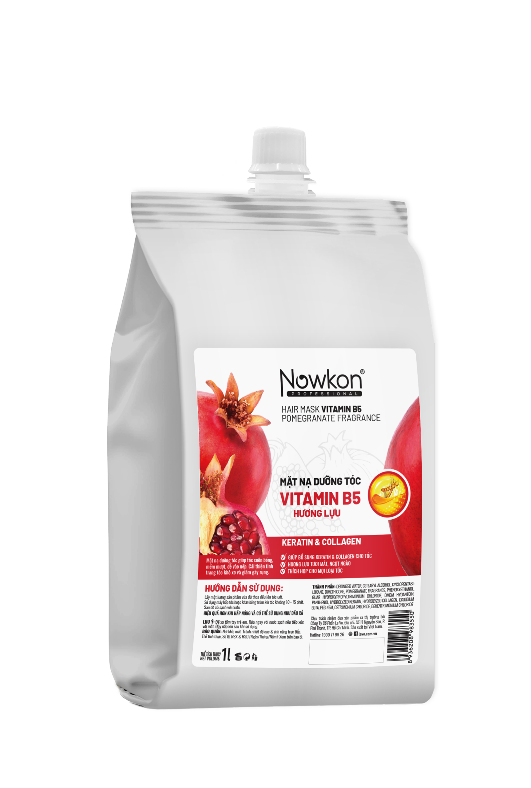 Mặt Nạ Dưỡng Tóc Vitamin B5 Nowkon – Hương Lựu