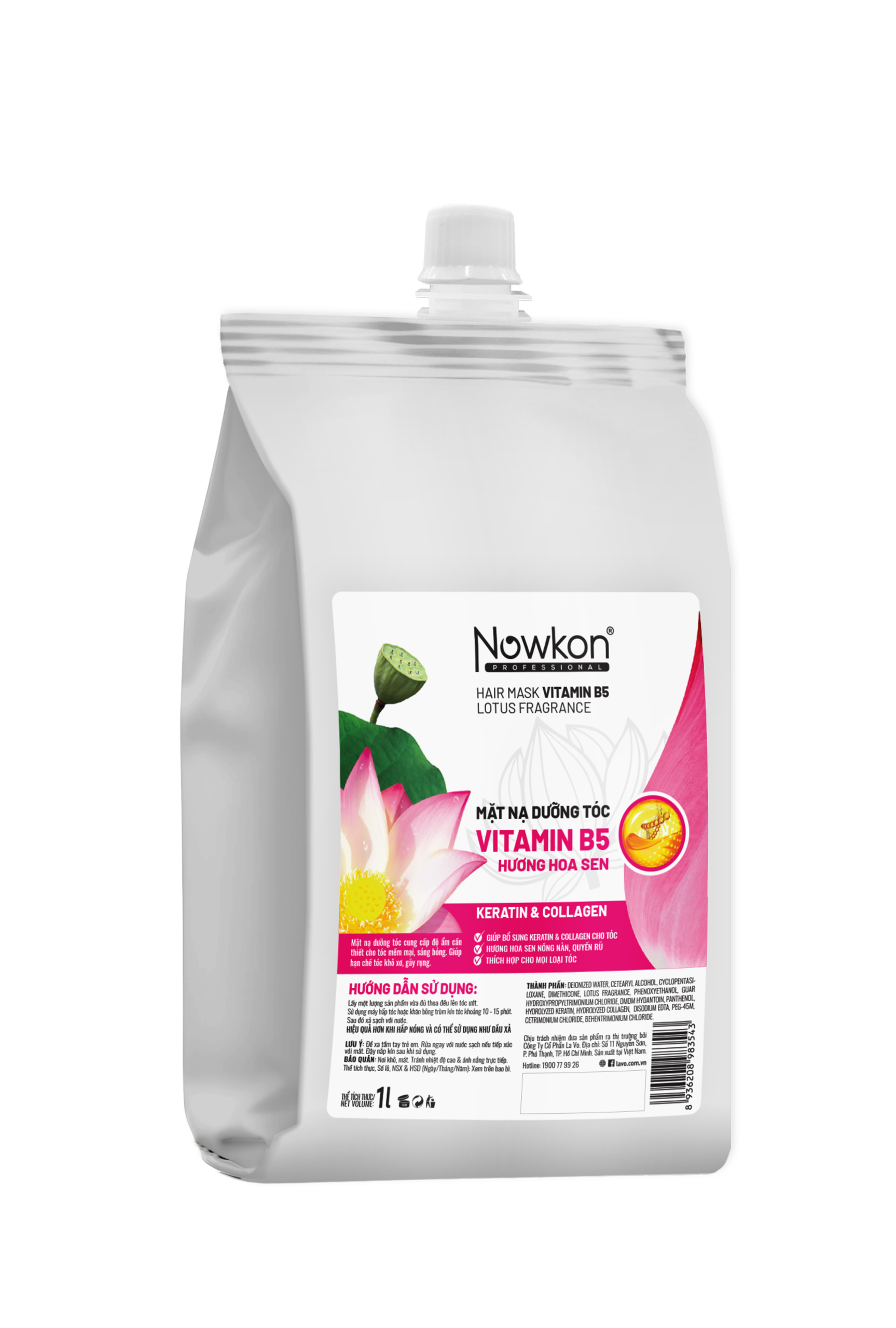 Mặt Nạ Dưỡng Tóc Vitamin B5 Nowkon – Hương Hoa Sen