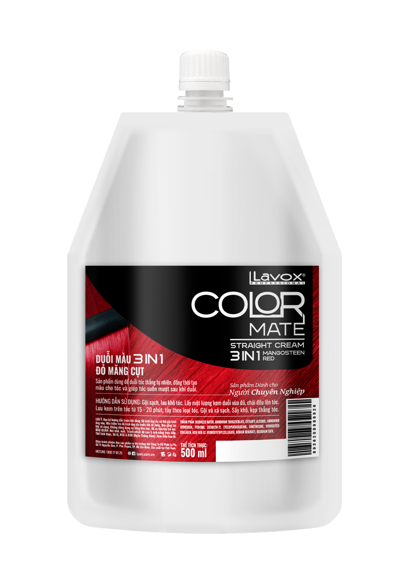 Duỗi Màu 3in1 Lavox – Đỏ Măng Cụt