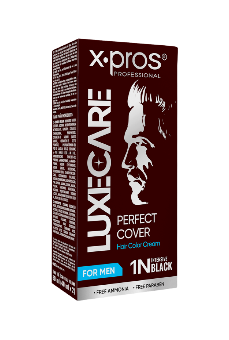 Kem Nhuộm Phủ Bạc Dành Cho Nam – 1N Đen X.pros Luxecare Kem Nhuộm Phủ Bạc Dành Cho Nam – 1N Đen X.pros Luxecare